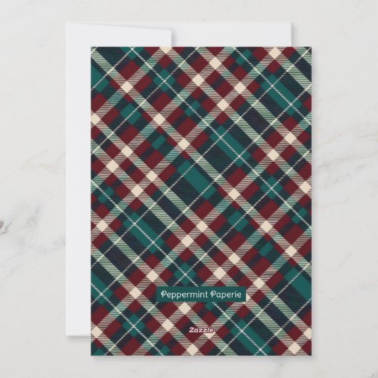 Peeking Chocolate Lab Jolly & Bright Rustic Forest Feestdagenkaart (Achterkant)