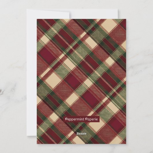 Peeking Collie Bright Wishes Winter Pet Portrait Feestdagenkaart (Achterkant)