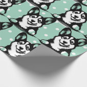 Peeking Corgi Green gepersonaliseerd thema Cadeaupapier (Hoek)