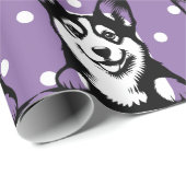 Peeking Corgi Paarse gepersonaliseerde thema Cadeaupapier (Rol Hoek)