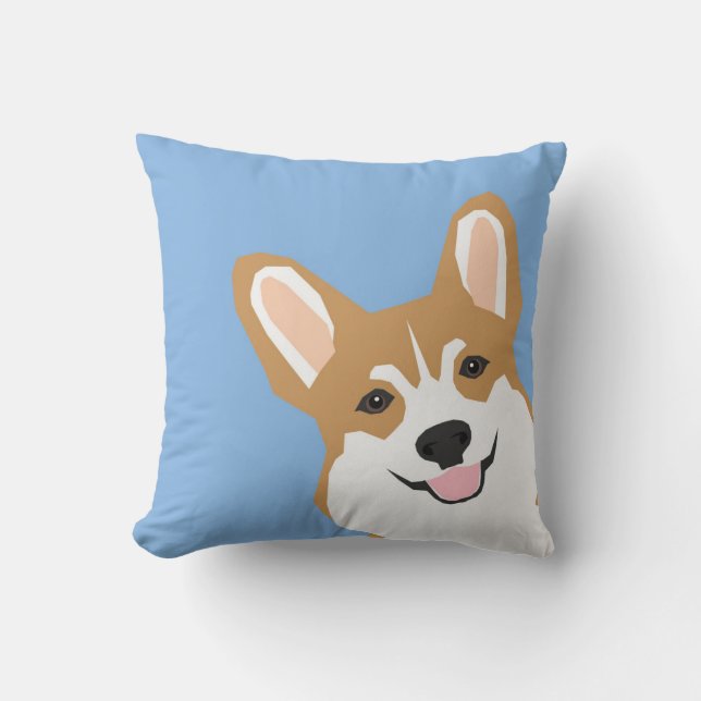 Peeking Corgi Pillow Cute corgi illustratie corgi Kussen (Voorkant)