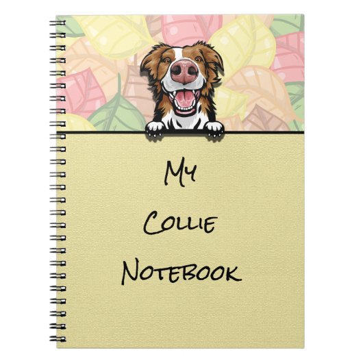 Peeking Cute Border Collie notitieboek (Voorkant)