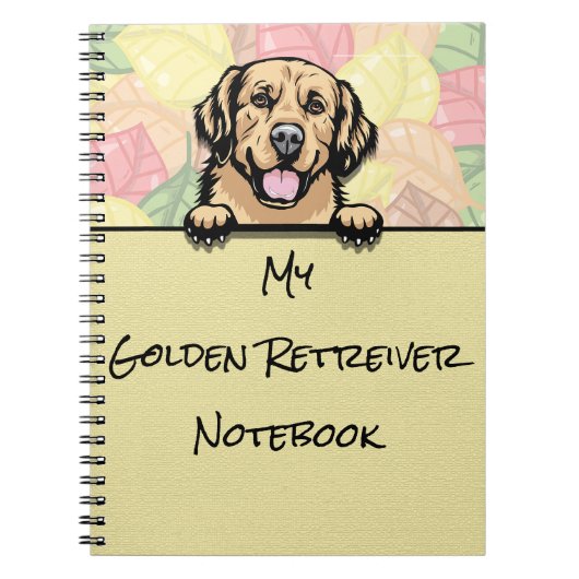 Peeking Cute Golden Retreiver notitieboek (Voorkant)