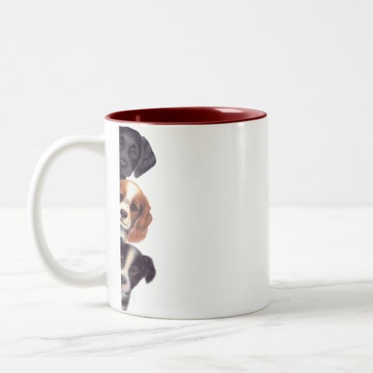 Peeking Dogs Coffee Mok Cup (Links)