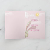 Peeking Easter Bunny Kaart (Binnen)