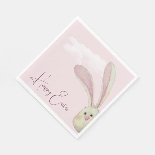 Peeking Easter Bunny Servet (Hoek)