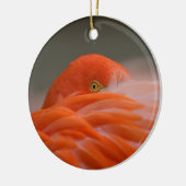 Peeking Flamingo Keramisch Ornament (Links)