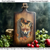 Peeking Fox Autumn Leaves Ephemera BK4 Decoupage Tissuepapier