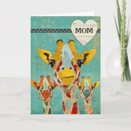 Peeking Giraffes Moederdag Kaart