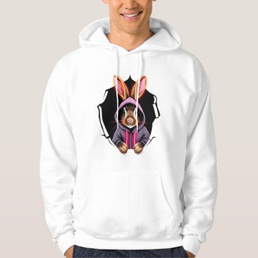 Peeking Kash Rabbit Hoodie (Voorkant)