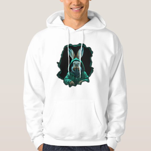 Peeking Kash Rabbit Hoodie (Voorkant)