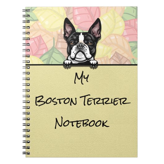Peeking Leuk Boston Terrier notitieboek (Voorkant)