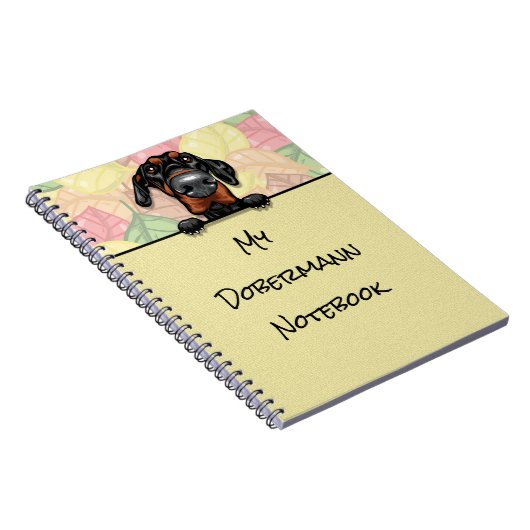 Peeking Leuk Dobermann notitieboek (Rechterzijde)