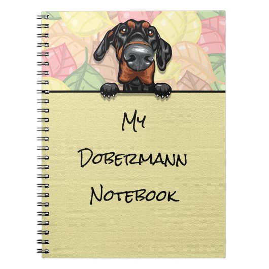 Peeking Leuk Dobermann notitieboek (Voorkant)