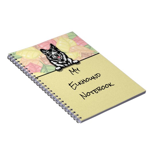 Peeking Leuk Noors Elkhound notitieboek (Rechterzijde)