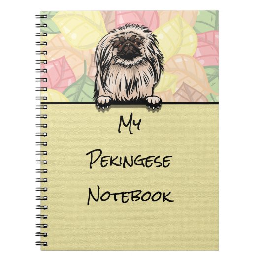 Peeking Leuk Pekingese notitieboek (Voorkant)