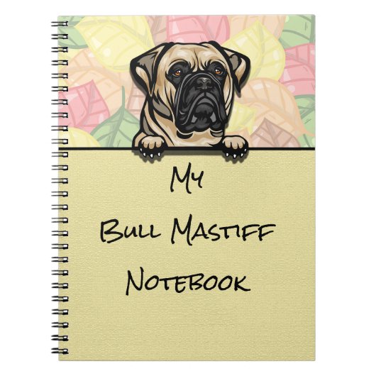Peeking Leuke Bull Mastiff notitieboek (Voorkant)