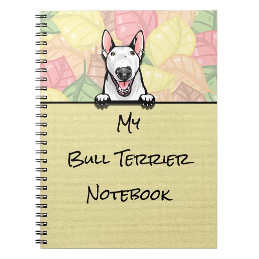 Peeking Leuke Bull Terrier notitieboek (Voorkant)