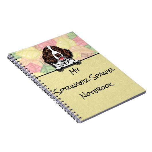 Peeking Leuke Springer Spaniel notitieboek (Rechterzijde)