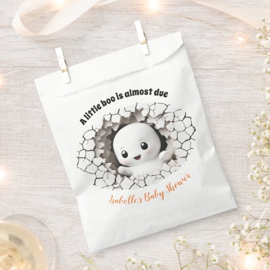 Peeking Little Boo Ghost Baby shower Favor tassen Bedankzakje (Geknipt)