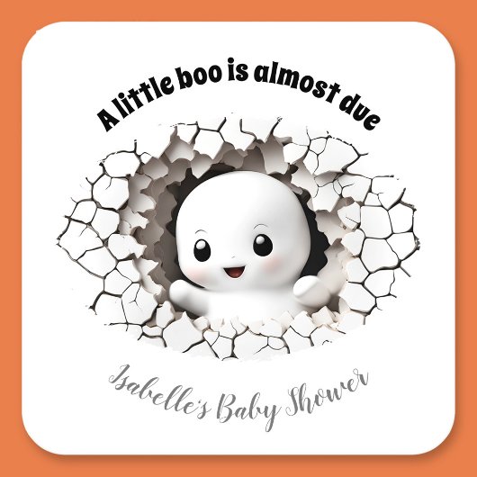 Peeking Little Boo Ghost Baby shower Papier Onderz Kartonnen Onderzetters