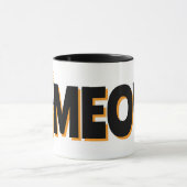 Peeking Orange Cat Meow Design Coffee Mug Mok (Midden)