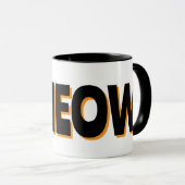 Peeking Orange Cat Meow Design Coffee Mug Mok (Voorkant rechts)