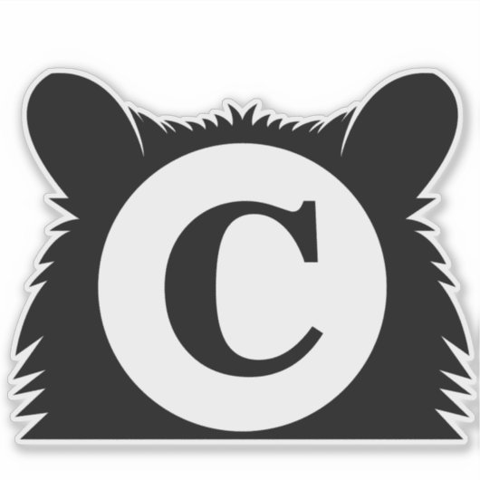 Peeking Raccoon Gepersonaliseerde Front Mailbox St Sticker (Voorkant)