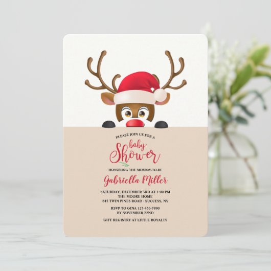 Peeking-rendier Kaart (Staand voorkant)