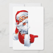 Peeking Santa – Festive Christmas Clipart for Card Kaart (Voorkant)