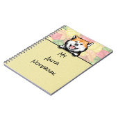 Peeking Schattig Akita notitieboek (Linkerzijde)