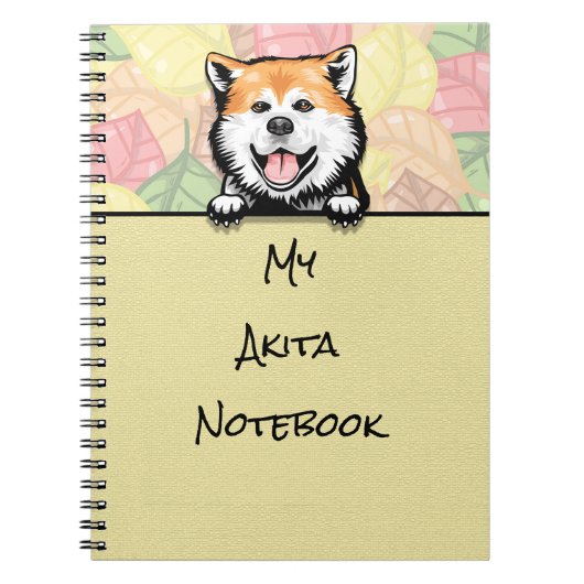 Peeking Schattig Akita notitieboek (Voorkant)