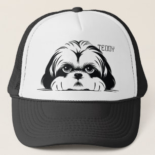 Peeking Shih Tzu Dog. personaliseren Trucker Pet