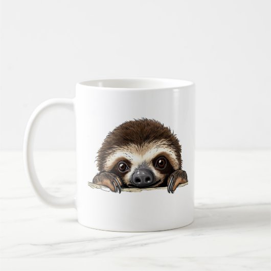 Peeking Sloth Koffiemok (Links)