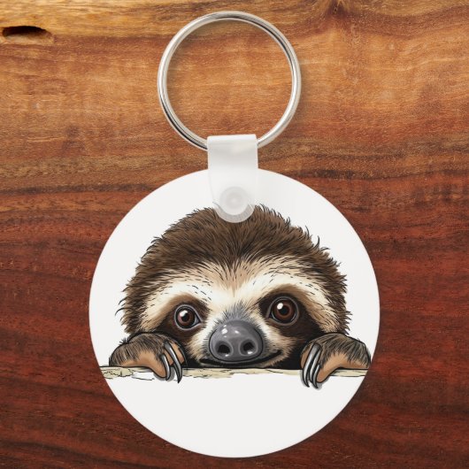 Peeking Sloth Sleutelhanger (Voorkant)