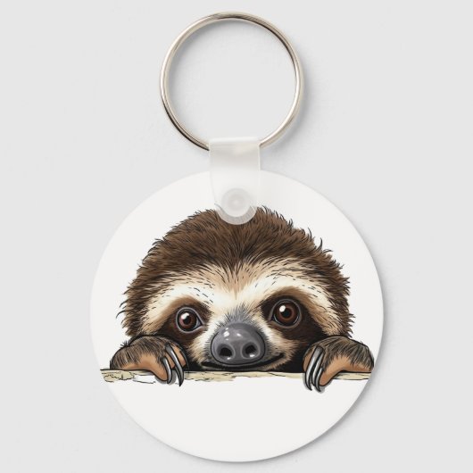 Peeking Sloth Sleutelhanger (Achterkant)