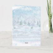 Peeking Snowman Thinking of You Winter Hugs Kaart (Achterkant)