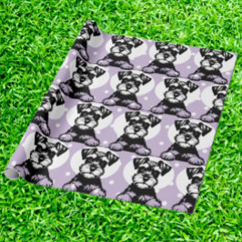Peeking Terrier Paarse Gepersonaliseerde Thema Cadeaupapier