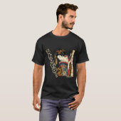 Peeking Ukiyo-e geisha - Konnichiwa! T-shirt (Voorkant volledig)