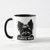 Peeking Yorkie Black Silhouette Yorkie Mom Mok (Links)