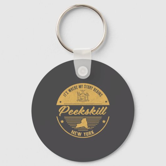 Peekskill New York Daar begint mijn verhaal _1 Sleutelhanger (Voorkant)