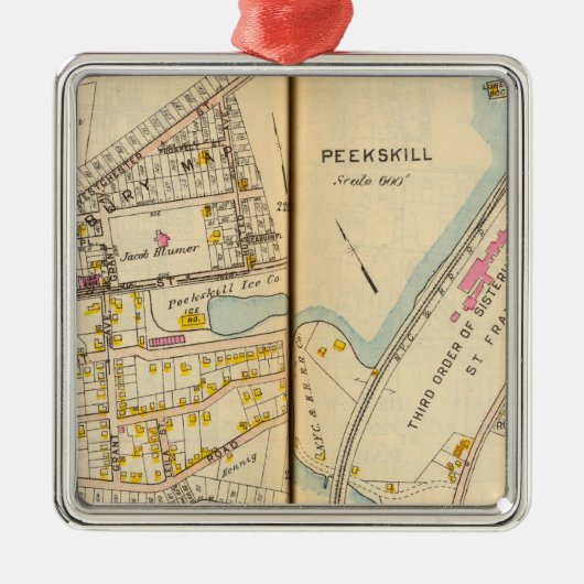 Peekskills, New York Metalen Ornament (Voorkant)