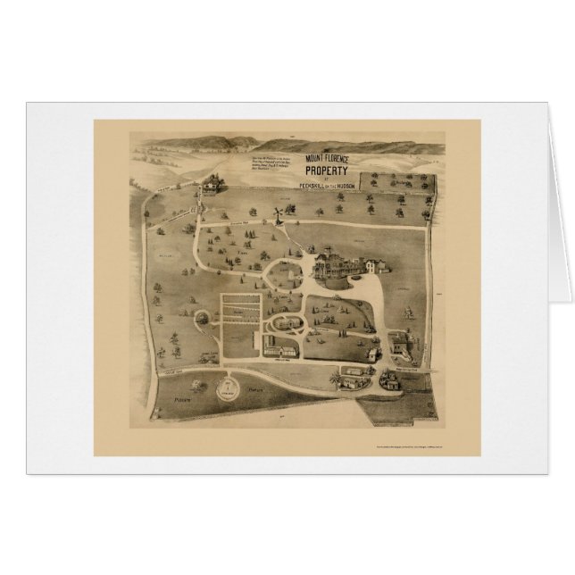 Peekskills on the Hudson, NY Panoramic Map - 1890 (Voorkant Horizontaal)