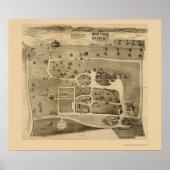 Peekskills on the Hudson, NY Panoramic Map - 1890 Poster (Voorkant)