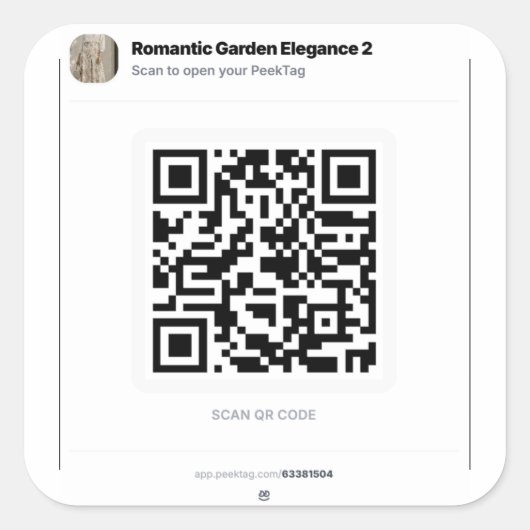 PeekTag QR Sticker Sjabloon (Voorkant)