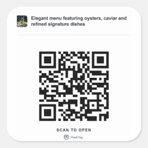 PeekTag QR-sticker sjabloon Vierkante Sticker