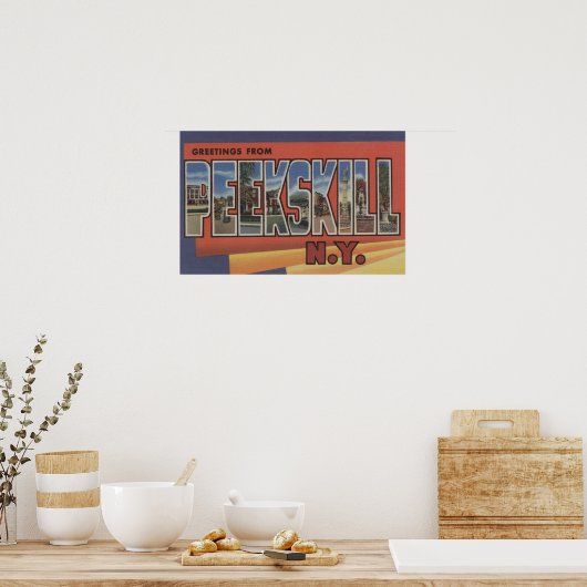 Peekvaardigheid, New York - grote letterscènes Poster (Keuken)