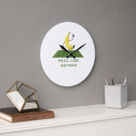 Peel als een kampioen Funny Banana Voetbal Custom Grote Klok