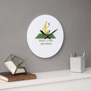 Peel als een kampioen Funny Banana Voetbal Custom Grote Klok