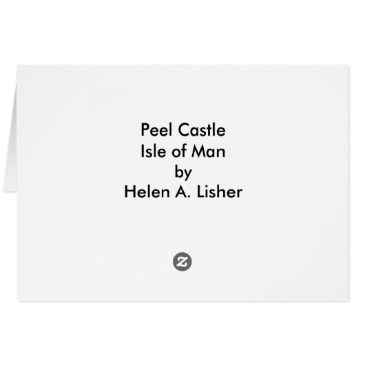 Peel castle card (Achterkant Horizontaal)